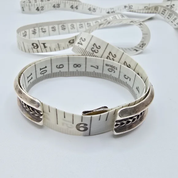 VTG Solid Sterling Silver Southwestern Stamped Cuff Bracelet Twisted Cable, 27g - Picture 11 of 13
